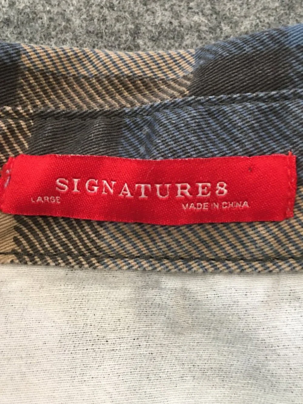 Vintage Signatures Men L Shirt Jacket Chore Denim Snap Button Y2K 100% Cotton